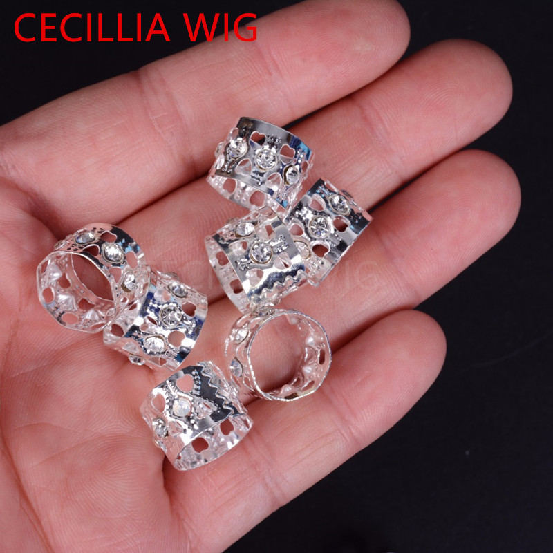 Wig, braid accessory, hair extension ring, hair extension buckle, metal hollowed-out heart band, diamond-encrusted hair ring, hair buckle, headwear, hair band Item Picture