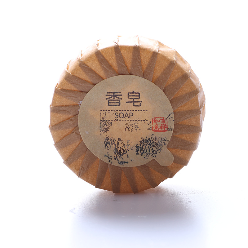 民宿主题酒店/圆形麦麸香皂/酒店用品细节图