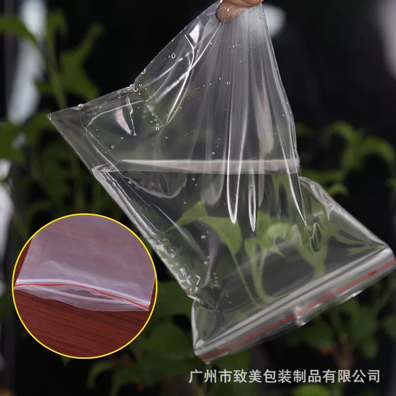 Spot Pe Self-Sealing Bag Transparent Waterproof Plastic Self-Sealing Pocket Compact Bag Sealed Plastic Bag Zipper Bone Bag details Picture