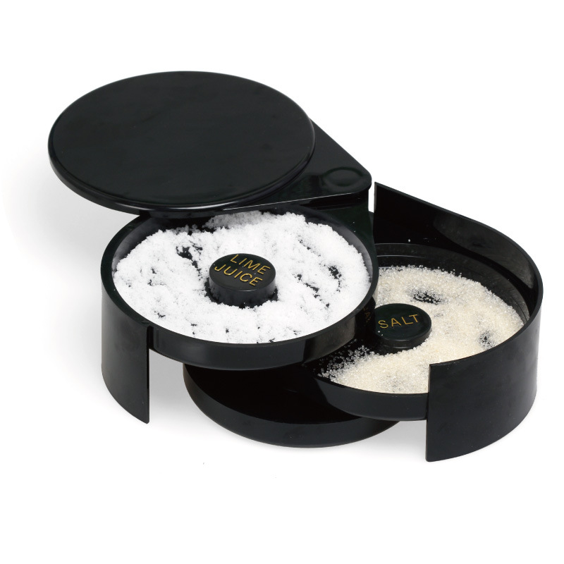 Plastic three-layer salt side box, sugar side box, juice cocktail seasoning box