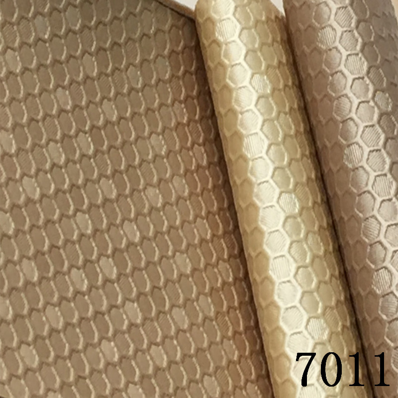 厂家直销PVC蜂窝纹人造革 软装硬包皮革 移门背景墙装饰包装皮料详情图4