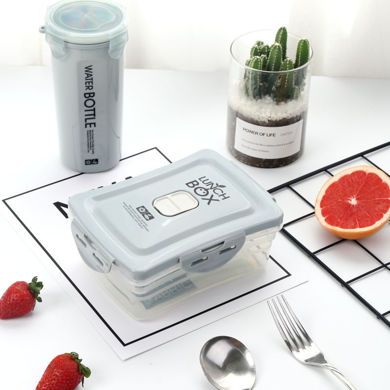Rectangular sealed fresh-keeping lunch box 950ml microwave plastic insulated lunch box bento lunch box Item Picture