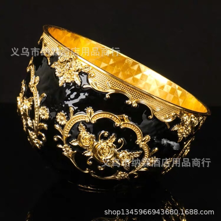New Silver Plated Metal European Zinc Alloy Hotel Ktv Desktop Shell Carved Garbage Bowl Peel Bowl Ice Bucket Application Scenario