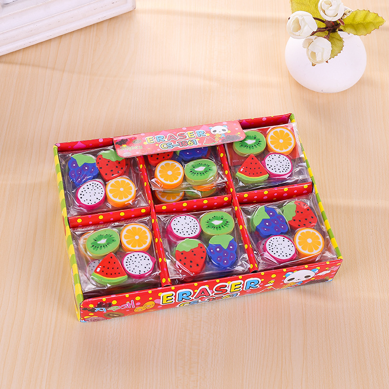 创意款水果橡皮擦卡通可爱学生专用橡皮擦小礼品文具批发
