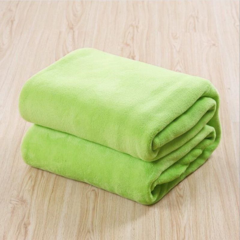 Gift Blanket Manufacturers Direct Sales Solid Color Flannel Coral Velvet Blanket Office Nap Blanket Spring Summer Air Conditioning Blanket Knee Item Picture