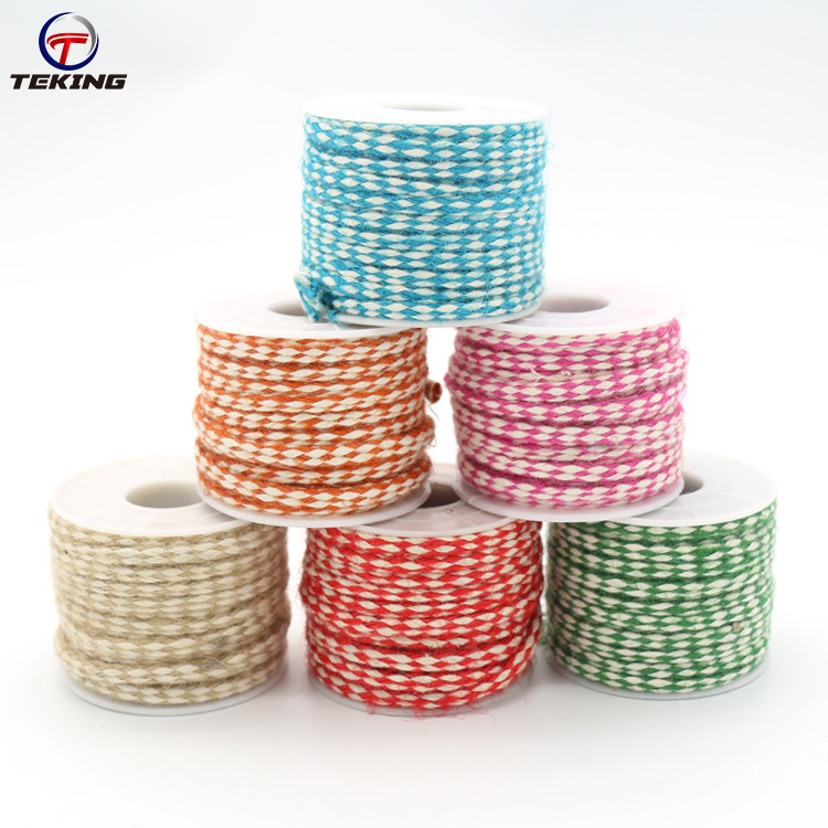 Manufacturers Wholesale 8 Strands Of Colorful Hemp Rope Clothing Textile Accessories Decoration With Hemp Rope Spot Application Scenario