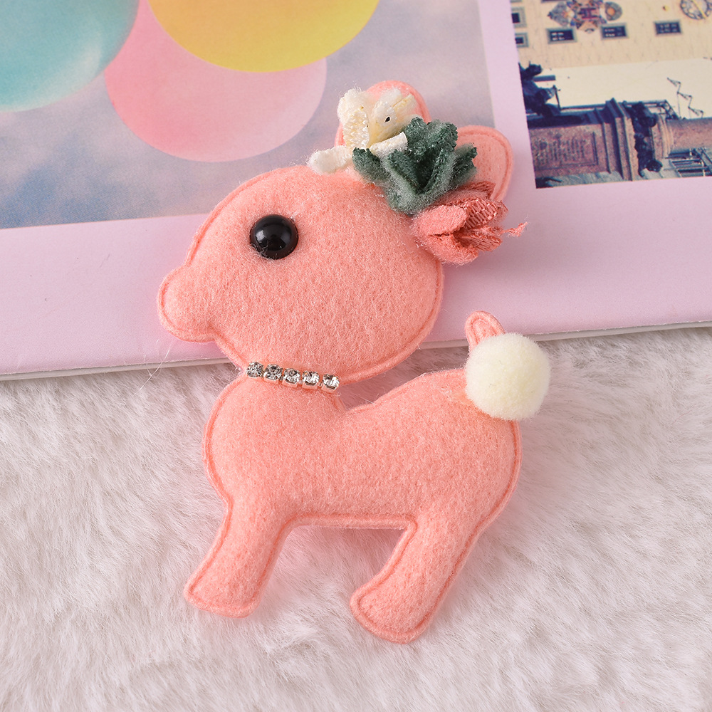 Ultrasonido en relieve versión coreana nuevo estilo de paño para niños cartoon deer headwear hairpin decoración details Picture