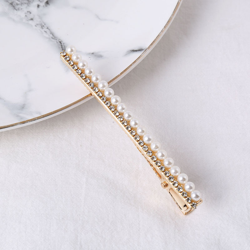 Goddess Pearl hair clip, ins Internet celebrity one-piece clip, simple and fashionable hair accessory, bangs hair clip, Korean side clip wholesale Item Picture
