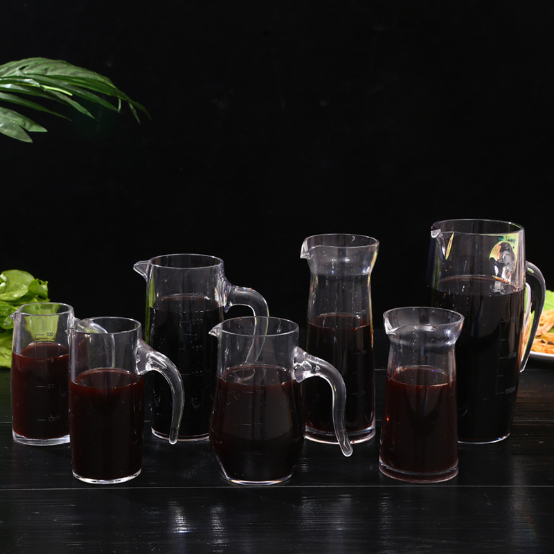 亚马逊亚克力白酒红酒分酒器带刻度透明醒酒器logo批发