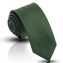 厂家现货供应定制商务装条纹高档6cm8cm涤丝军绿色防水男士领带