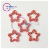 26mm five-pointed star PVC sequined iron ring earrings accessory, cross-border e-commerce photography prop DIY earrings pendant material Specification image