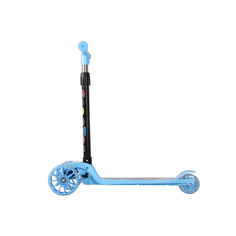 Manufacturers Of Folding Children's Scooters Three-Wheel Flash Meter High Pedal Scooter Toy Children's Scooters Item Picture