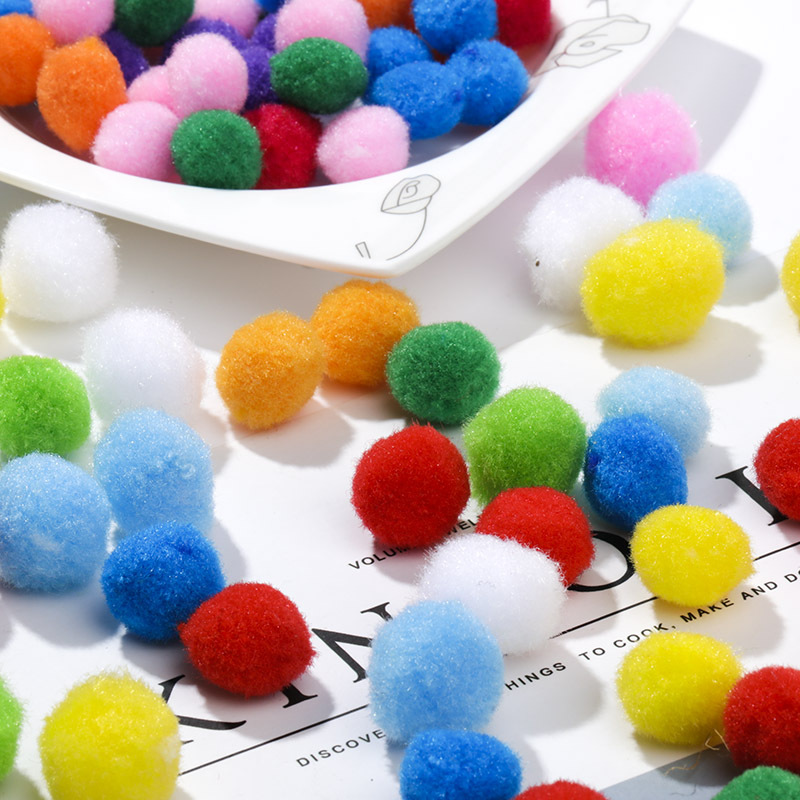 【现货】厂家现货供应彩色毛毛球丙纶毛球 DIY材料饰品玩具配件