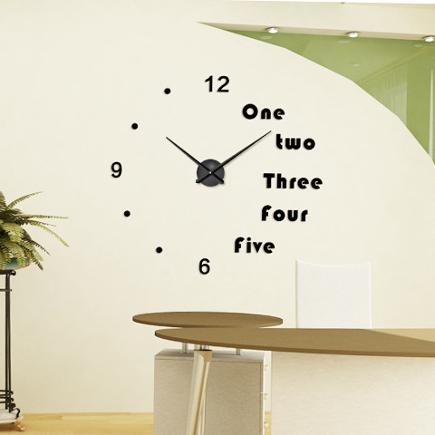 Diy Creative Poldot Wall Clock, Acrylic Mirror Wall Clock, Personalized 3D Home Wall Clock For Living Room, Study And Bedroom Specification drawing