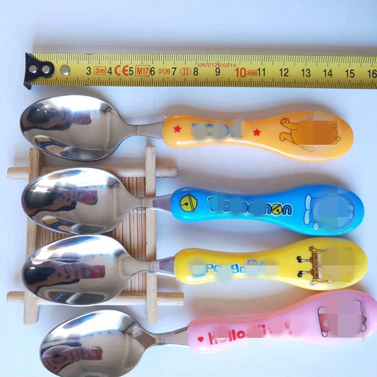 【 Zone 2-4 】 Cartoon children's spoons: 10 per bundle, 2000 per piece, individually packaged metal children's spoons, colorful handle cartoon rice spoons, spoons, children's small rice spoons, cartoon spoons, 1 yuan supply Item Picture