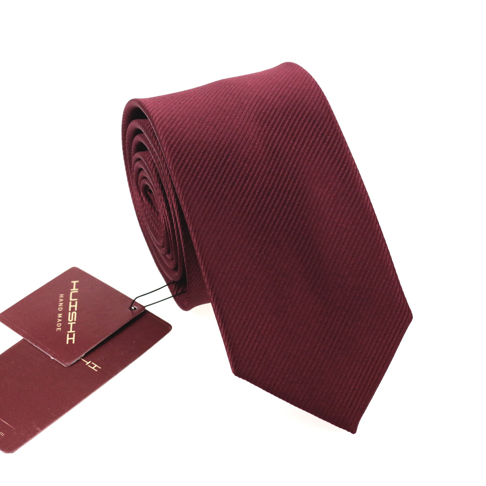 男士领带装商务条纹6cm纳米防水领带8cm商务领带藏青酒红纯色领带详情图4
