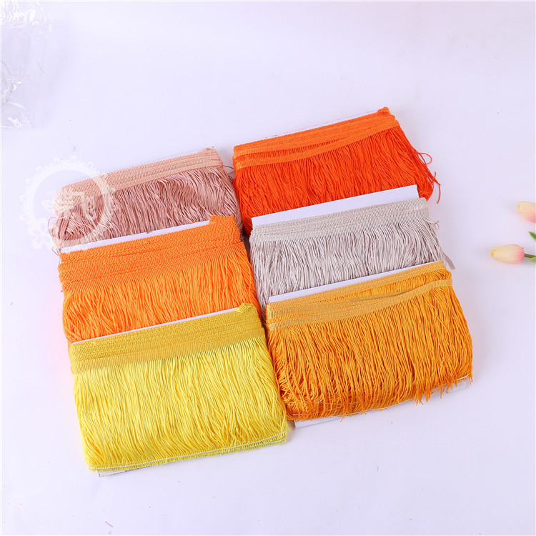 DIY etapa accesorios de vestuario baile latino encaje de barba flojo encaje de borlas hilo de poliéster 15CM venta directa de fábrica 1 cinta Specification image
