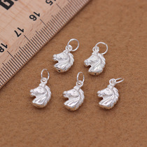 990 Silver Sea Horse Head Pendant Plain Silver pop accessories Handmade diy bracelet necklace pendant