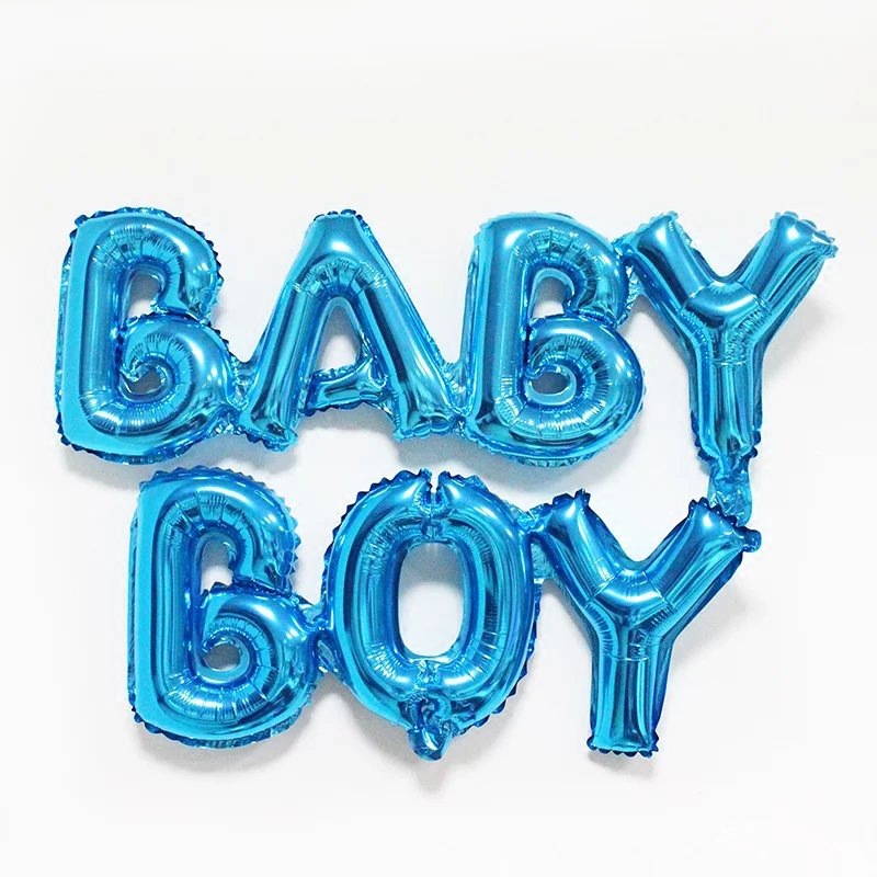 Siamese English letter aluminum film balloon BABY GIRL BOY wedding decoration premium Siamese letter balloon Item Picture
