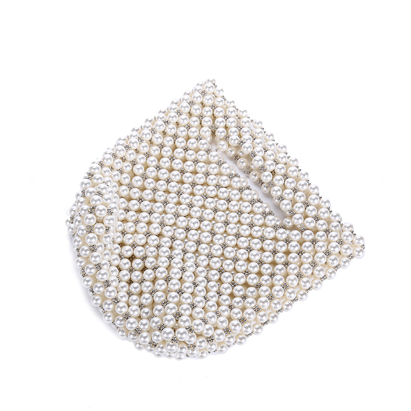 Summer women's bags are selling well on Taobao. Hand-held pearl bags, Instagram-popular hand-woven beaded bags, fashionable decorations, and coin purses Item Picture