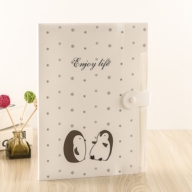 A fresh and cute Korean candy-colored folder, PP organ bag, file, materials and test paper storage folder Item Picture
