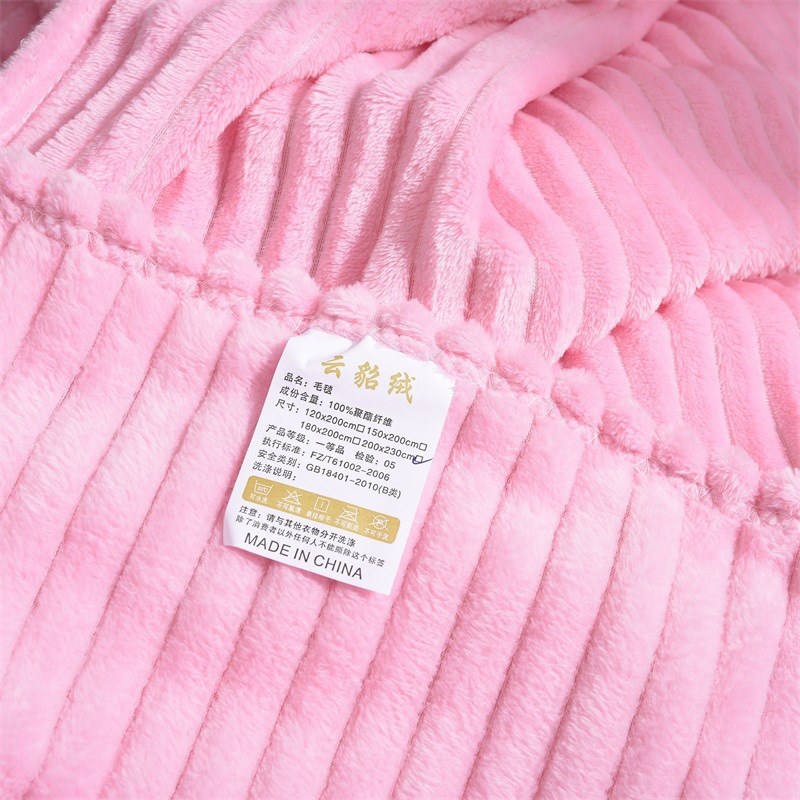 New Cross Border For Solid Color Cloud Sable Rug Drawn Blanket Flannel Blanket Thick Yoga Blanket Gift Blanket Item Picture