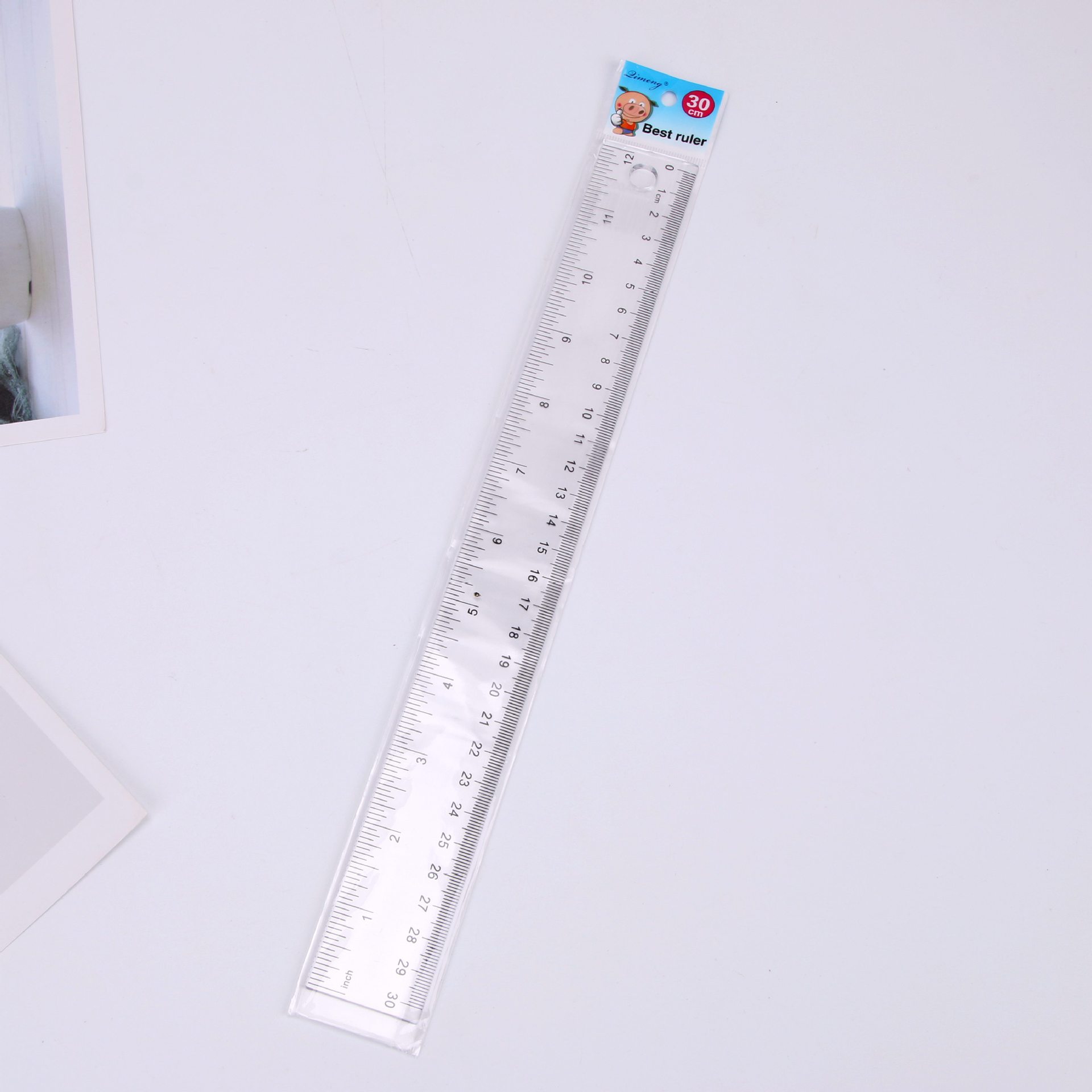 尺子30cm塑料直尺ps料透明学生尺子精确测量用品源头批发量多优惠图
