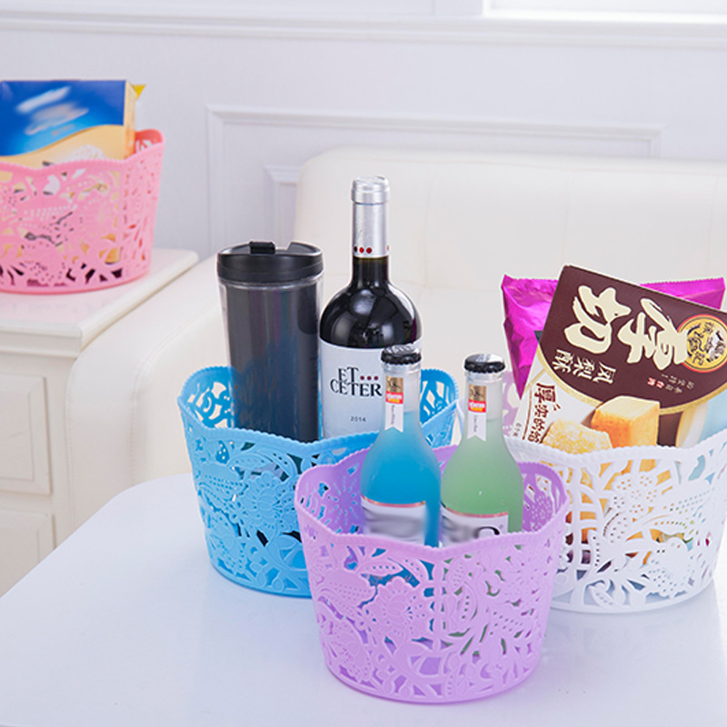 Manufacturers Supply 2019 Explosive Pp Material Storage Basket Home Hollow Finishing Storage Basket Drain Basket Application Scenario