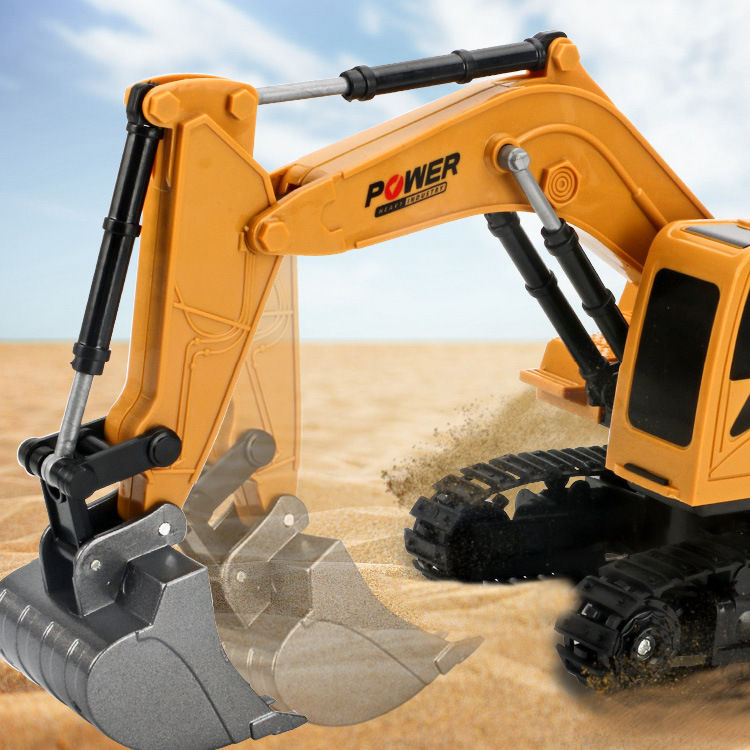 Children's alloy remote control excavator toy car 6 electric excavator engineering car excavator toy wholesale stall details Picture