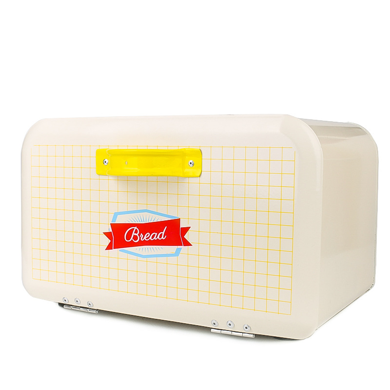 加厚烤漆镀锌铁面包箱封条收纳储物罐糖果茶叶食品密封杂粮储物罐