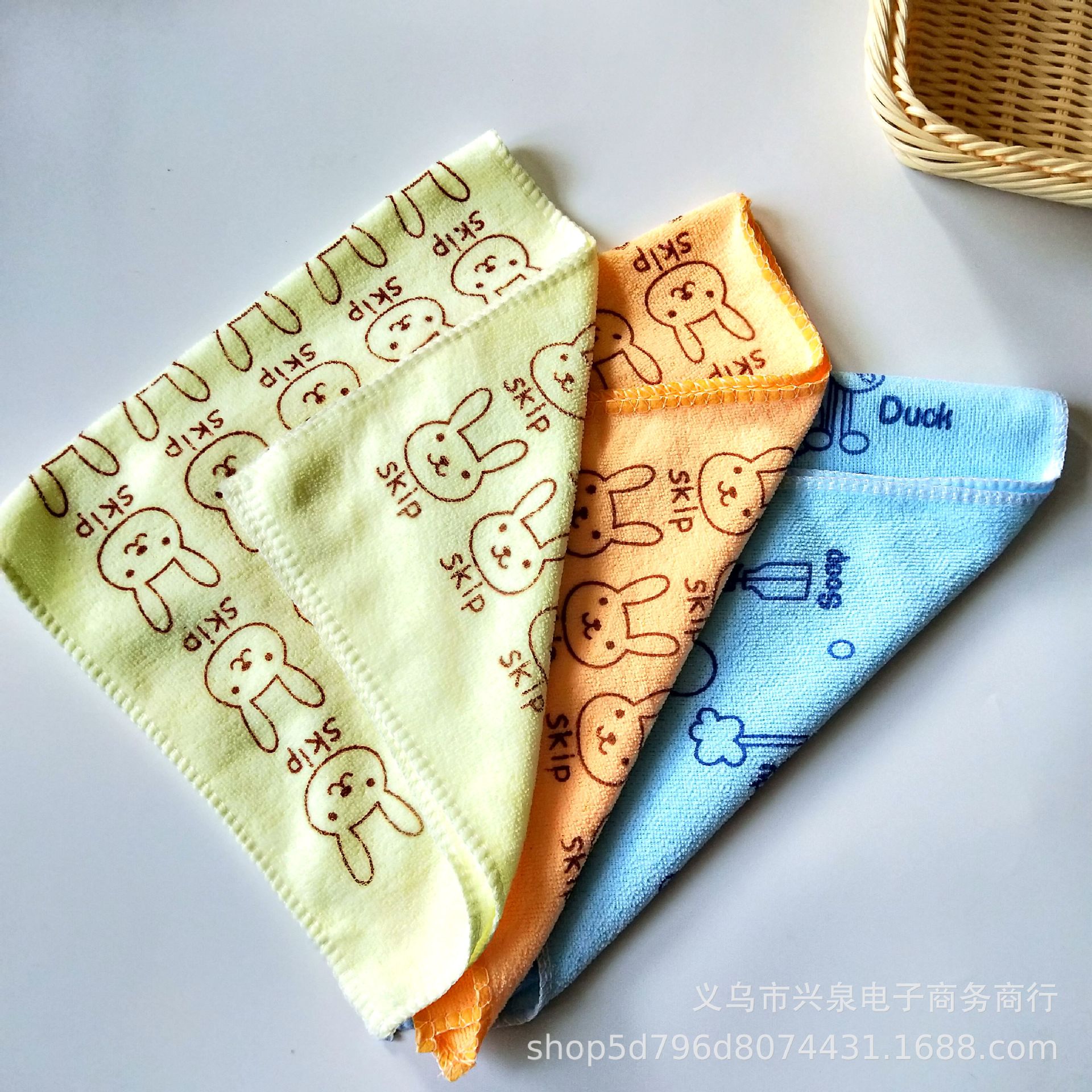 Long towel 25* 50cm fiber cleaning cloth fiber towel printing towel 1 yuan shop supply details Picture