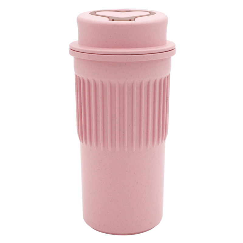 Creative Korean version of wheat mug handy cup plastic portable cute student couple coffee office small water cup Item Picture
