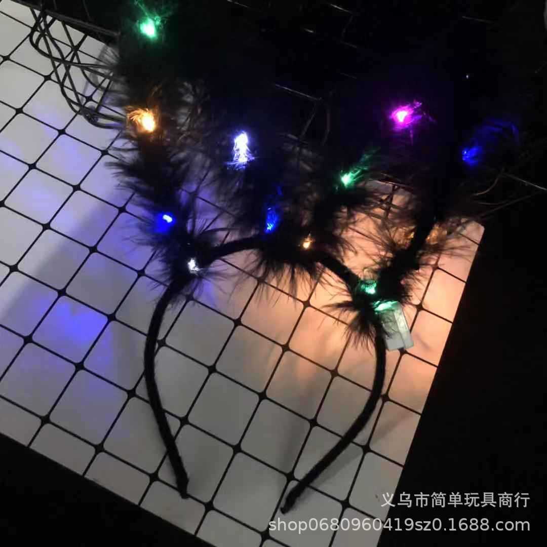 Shining toys, luminous toys, rabbit head buckle, feather head buckle, shining head buckle, fairy head buckle Specification image