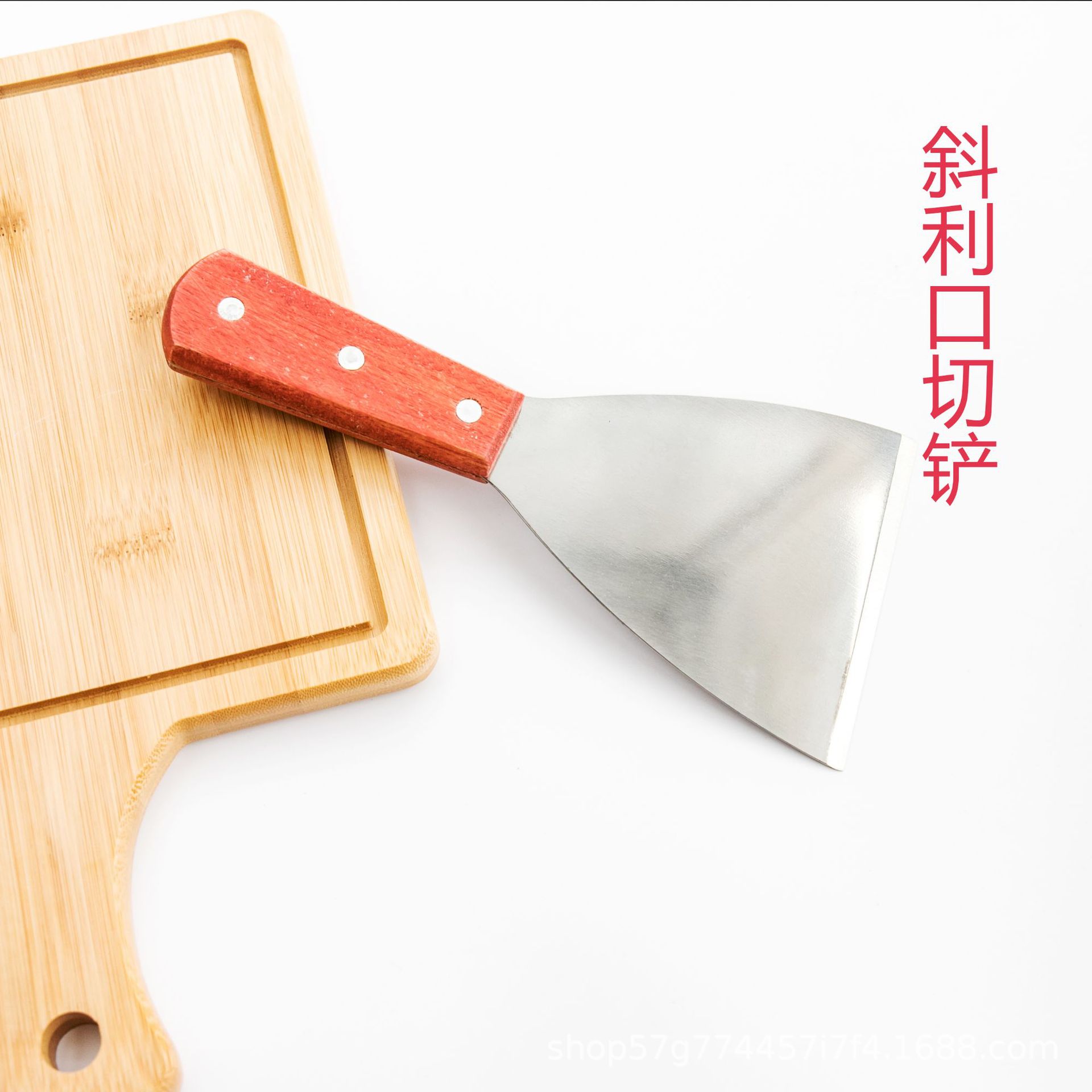 Factory Stock Wooden Handle Diagonal Spatula Diagonal Spatula Chocolate Spatula Pancake Spatula