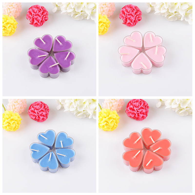 Creative Plastic Heart-Shaped Candle Aromatherapy Candle Romantic Birthday Candle Aromatherapy Love Lover Candle Dinner Candle (Price Negotiable) Application Scenario