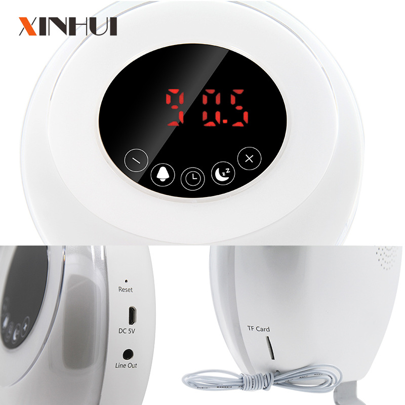 Simulated sunrise and sunset natural wake-up lights, timed on lights for getting up, daylight wake-up alarm clock, seven-color led night lights Application Scenario