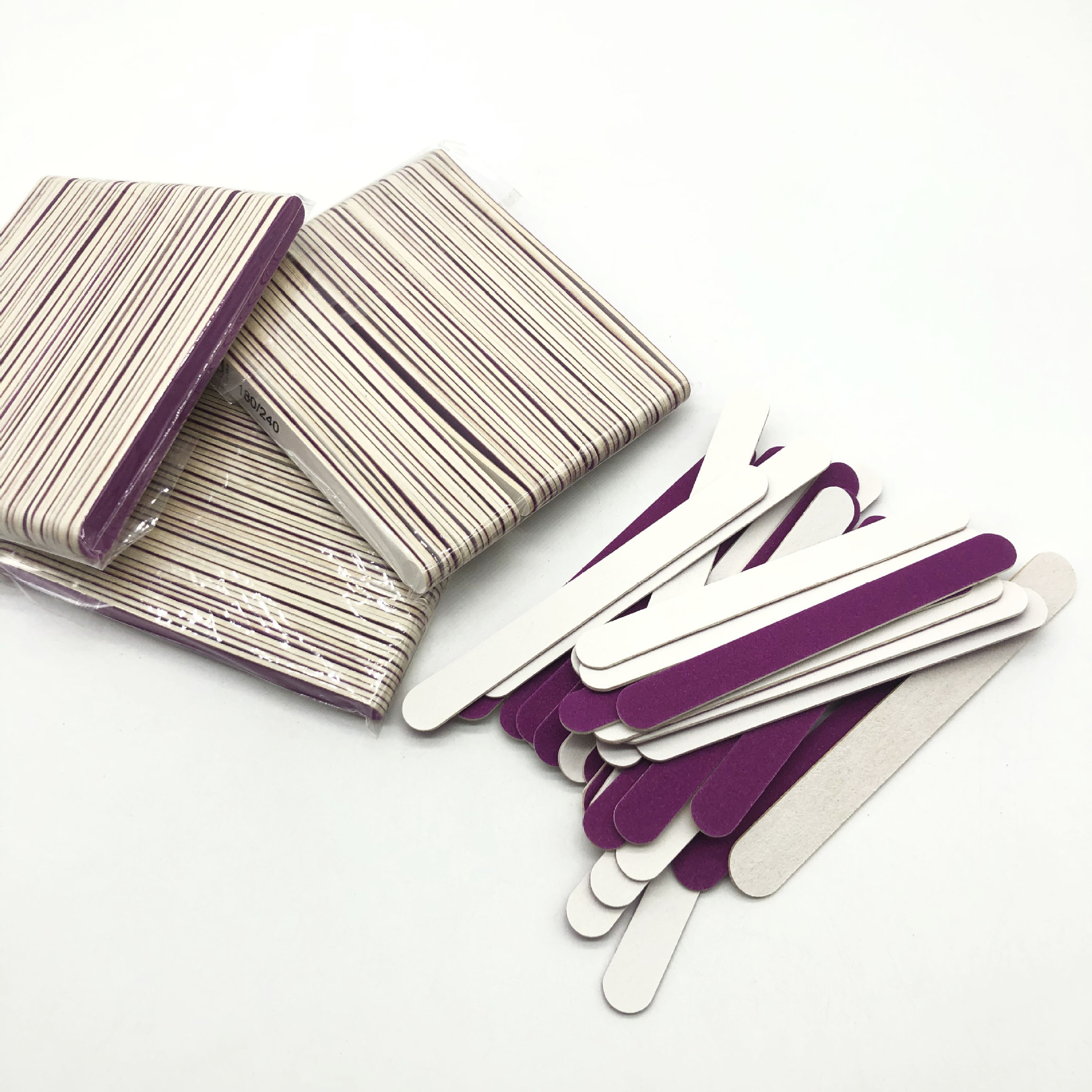Manufacturers direct sales of two-color wood chip sandpaper nail file polishing strip promotional gifts hotel disposable product LOGO