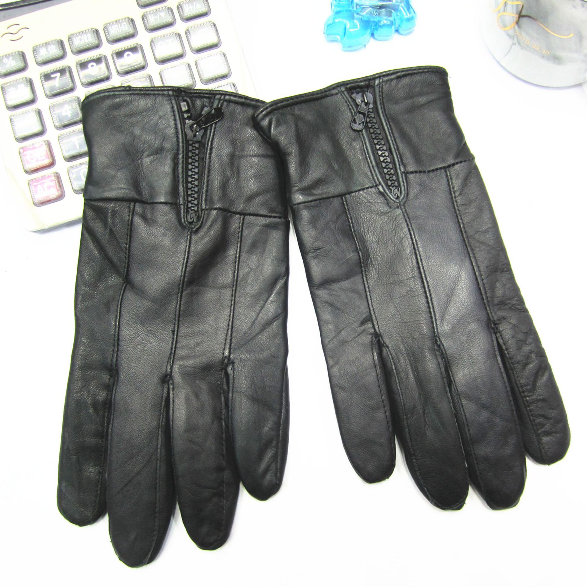 Cross-Border Manufacturers Direct Sales Of Men's Leather Leather Gloves Leisure Warm Gloves Riding Sports Wholesale Household Plus Velvet Specification drawing