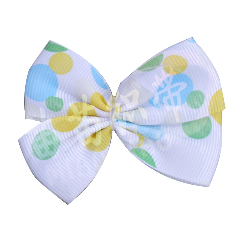 彩色蝴蝶结编/服装装饰蝴蝶/diy双层蝴白底实物图