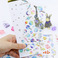 韩版可爱滴胶水晶贴纸 烫金透明日记手账贴纸 儿童卡通手帐小贴画图