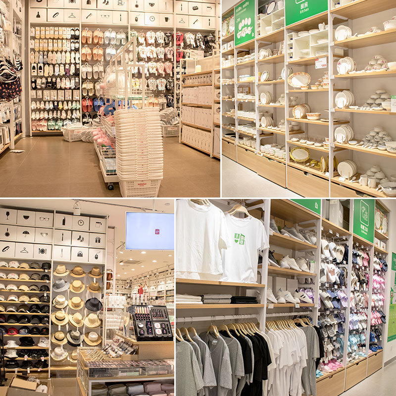 名创款货架展细节图