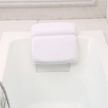 跨境电商发泡浴室专用折叠浴枕酒店洗浴吸盘浴缸枕吸盘防滑PU防水
