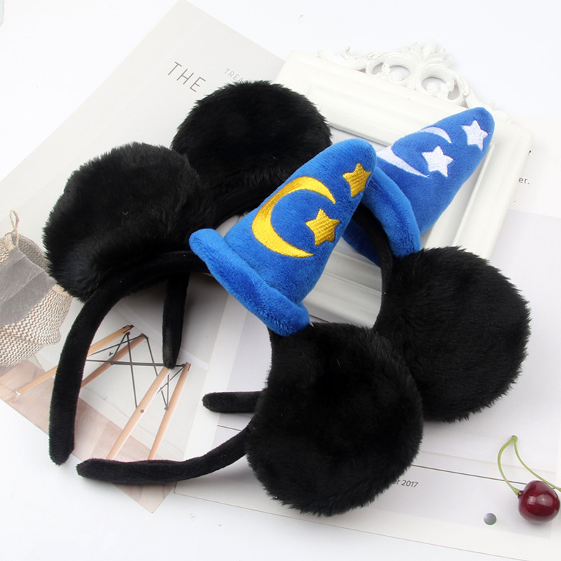 Children's Cartoon Rust Magic Hat Headband Mickey Star Moon Hat Headband Tour Selling Cute Christmas Hat Horn Headband