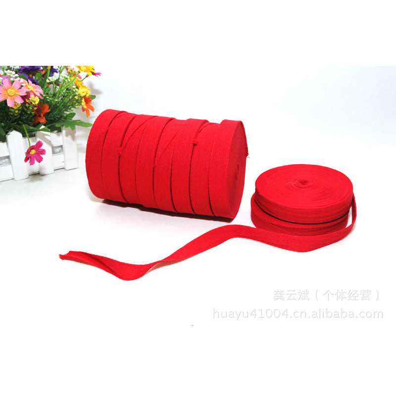 1.75Cm Large Red Cotton Webbing Clothing Belt Backpack Belt Trademark With Red Belt Diy Textile Accessories Manufacturers Direct Supply Application Scenario