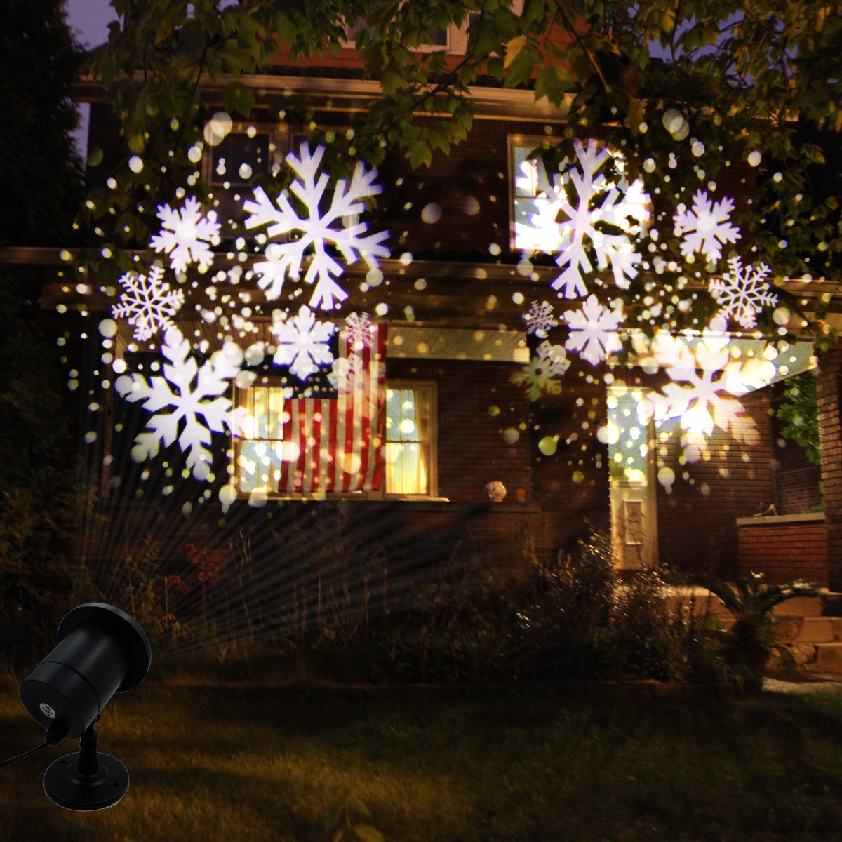 2019 New style Blizzard projection lamp, white snow flower lamp, Christmas snowflake blizzard projection lamp Application Scenario