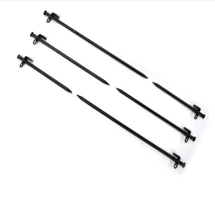 For outdoor camping, use extended and thickened steel ground nails for tents, canopies, sand and snow, and large ground nails of 20cm Application Scenario