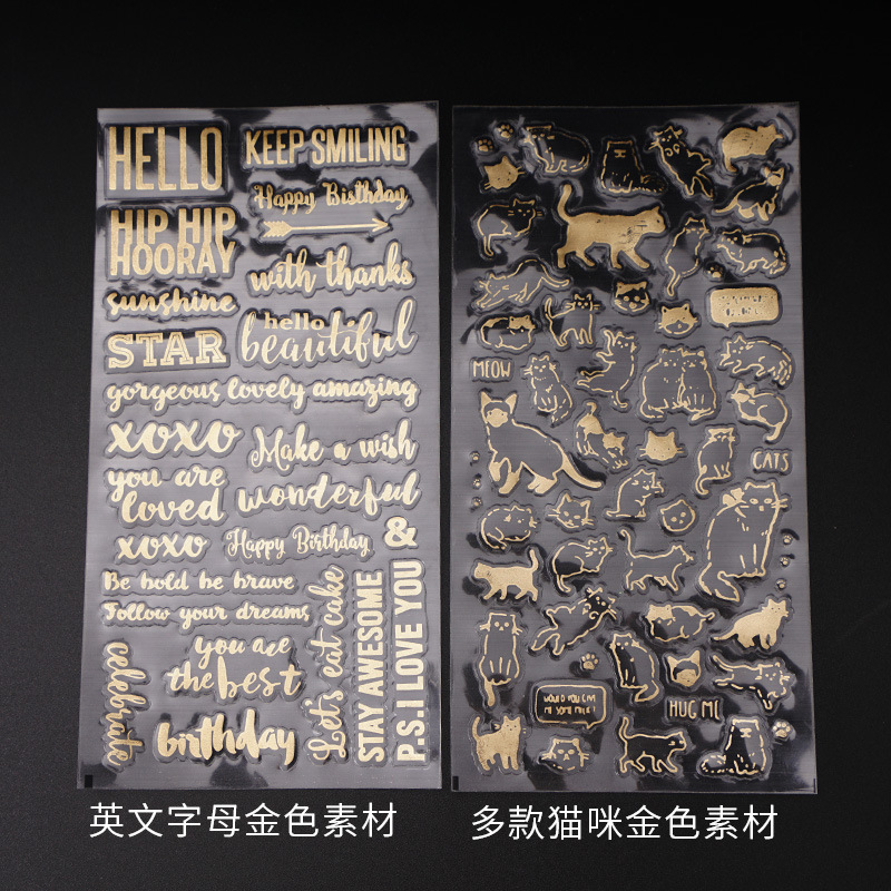 diy crystal resin stickers, gold material self-adhesive filling, table decoration, letter transparent stickers Application Scenario