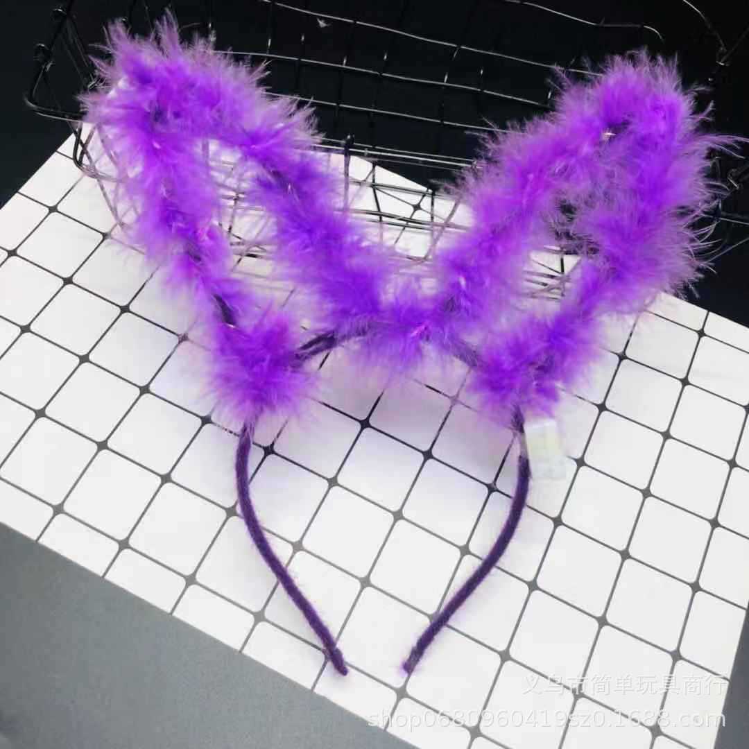 Shining toys, luminous toys, rabbit head buckle, feather head buckle, shining head buckle, fairy head buckle Application Scenario