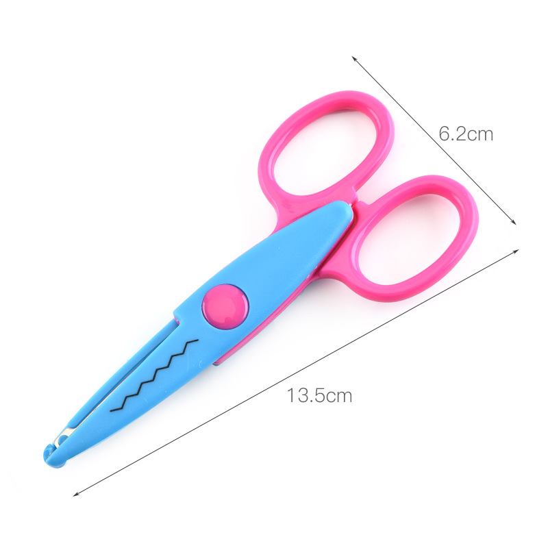 Safety scissors, children's DIY 5-inch lace scissors, student art scissors, children's safety scissors, fun handmade scissors Specification image