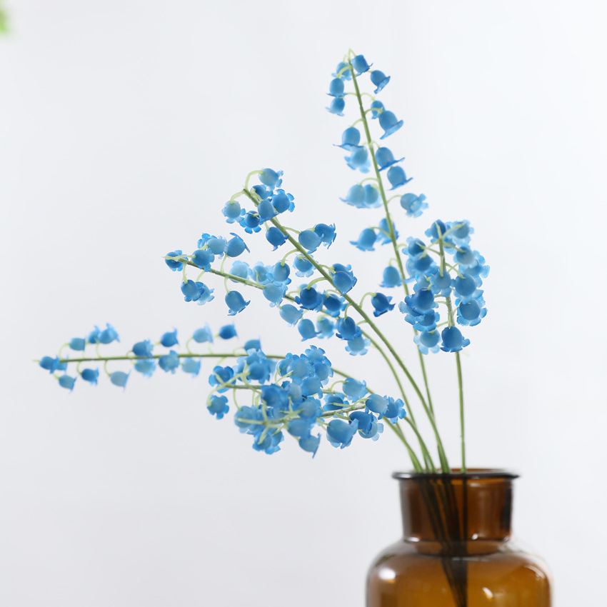 仿真花软胶田园小吊钟铃兰小花束假花风铃花婚庆摄影道具新娘手捧详情11